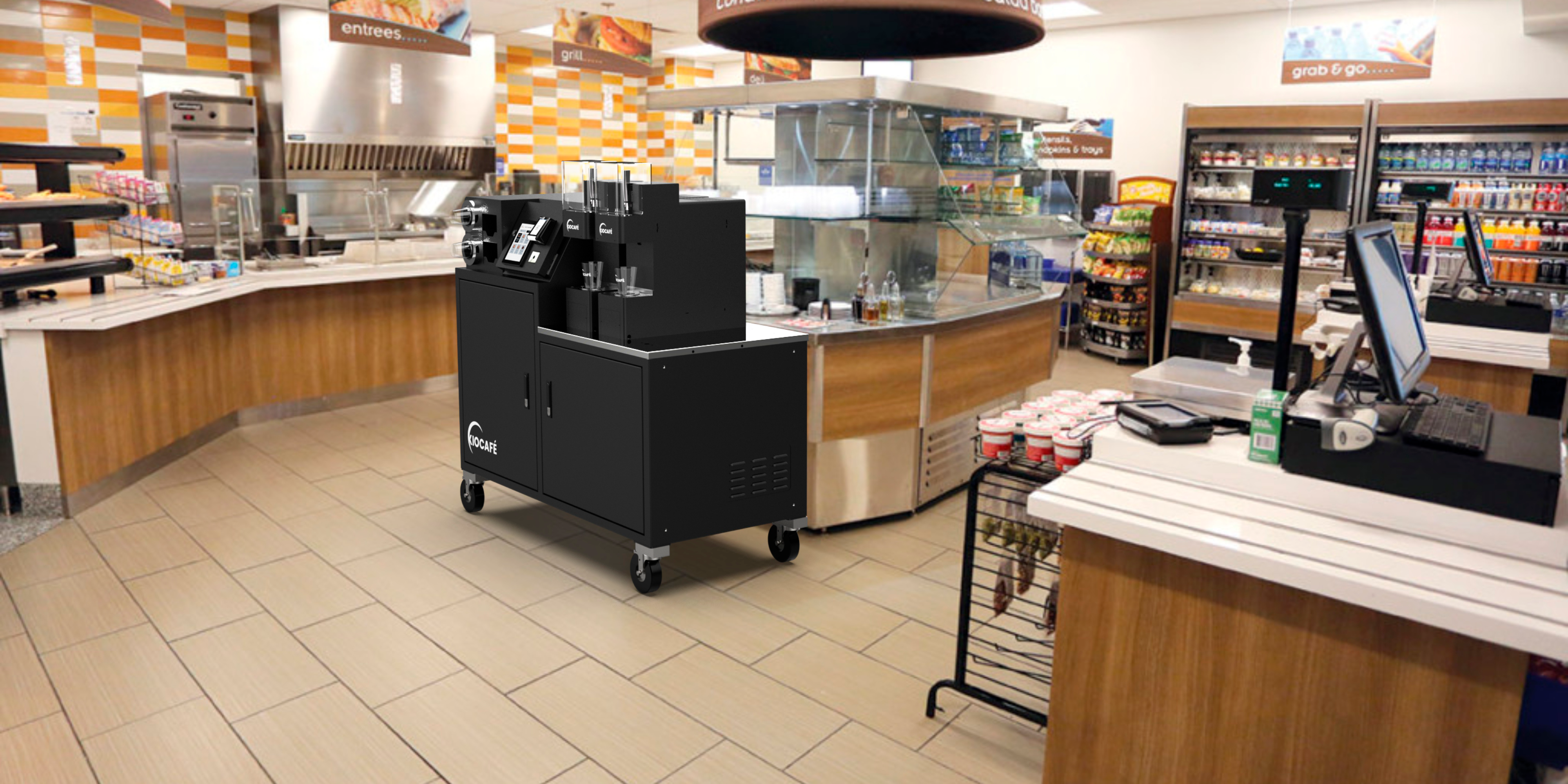 Coffee On-the-Go: Self-Serve Cafés for Grocery Stores 
